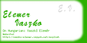 elemer vaszko business card